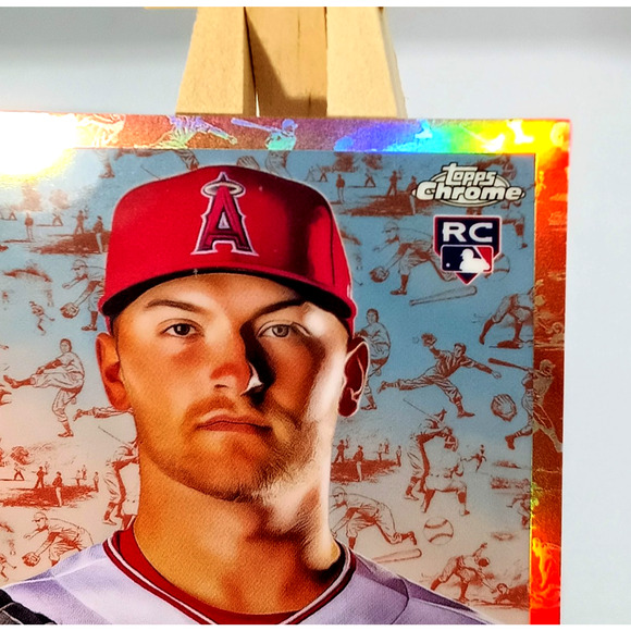 Rose Gold Toile 65/75 Reid Detmers Pitcher Rookie Card #104 Topps Chrome 2022 - Picture 11 of 14